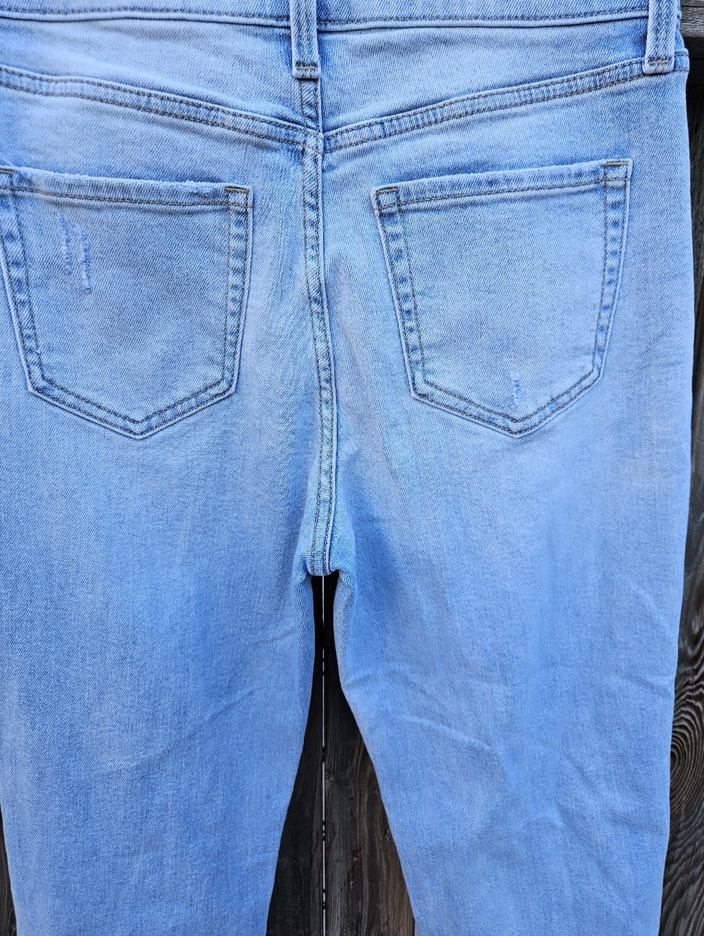 eunina Light Blue Distressed Boyfriend Jeans Women Size 7 - Picture 16 of 16